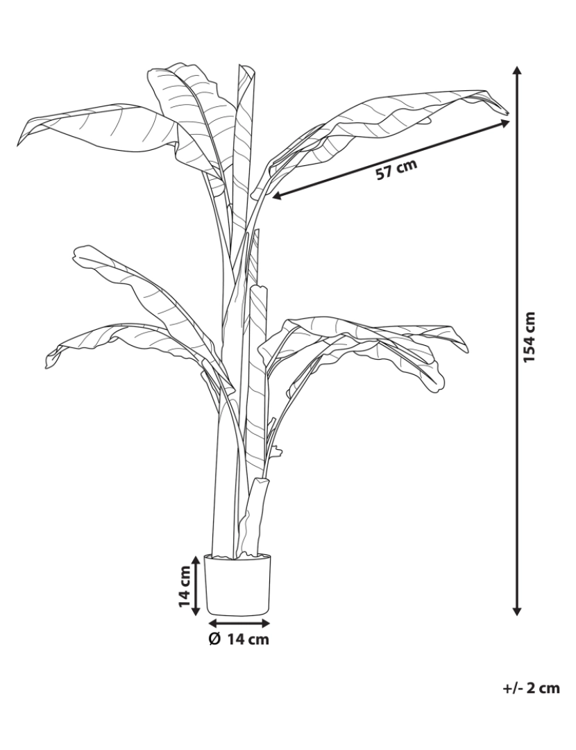 imagem de Planta artificial em vaso 154 cm BANANA TREE3