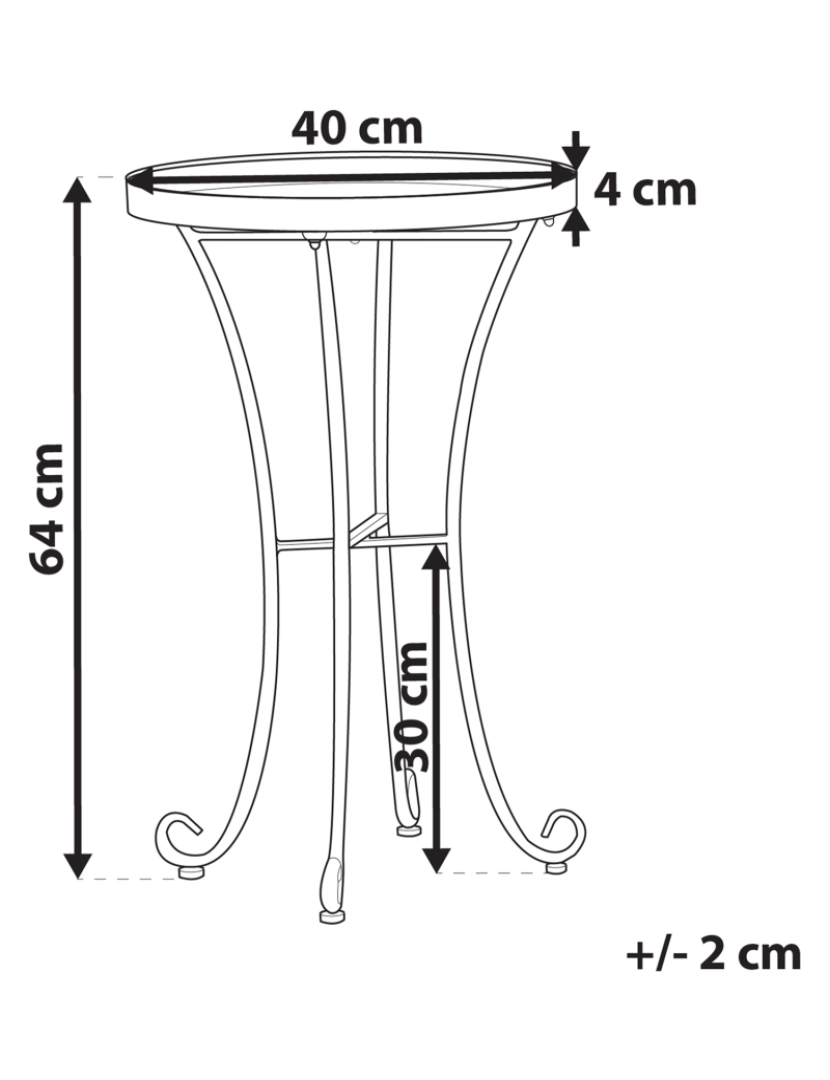 imagem de Mesa de jardim Metal Rosa CAVINIA2