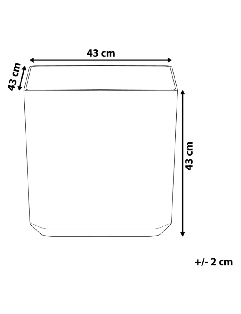 imagem de Vaso para plantas em pedra cinzenta 43 x 43 x 43 cm ARTIKI2