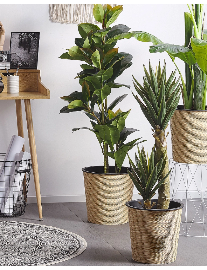 Beliani - Planta artificial em vaso 90 cm YUCCA