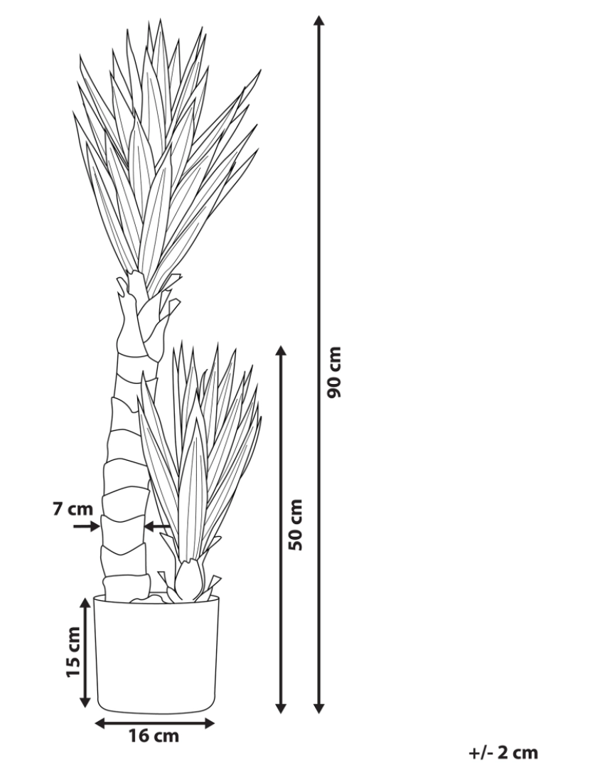 imagem de Planta artificial em vaso 90 cm YUCCA3