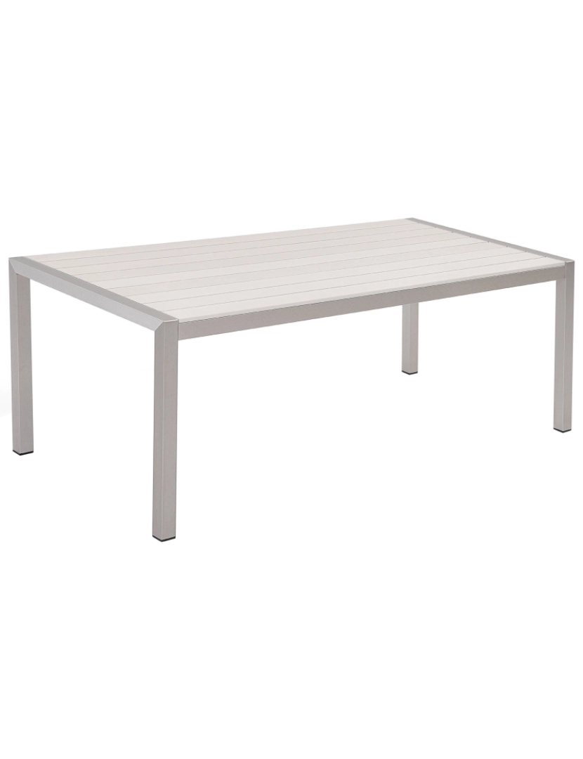 imagem de Mesa de jardim 180 x 90 cm Material sintético Branco VERNIO2