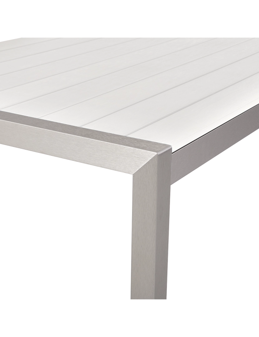 imagem de Mesa de jardim 180 x 90 cm Material sintético Branco VERNIO4