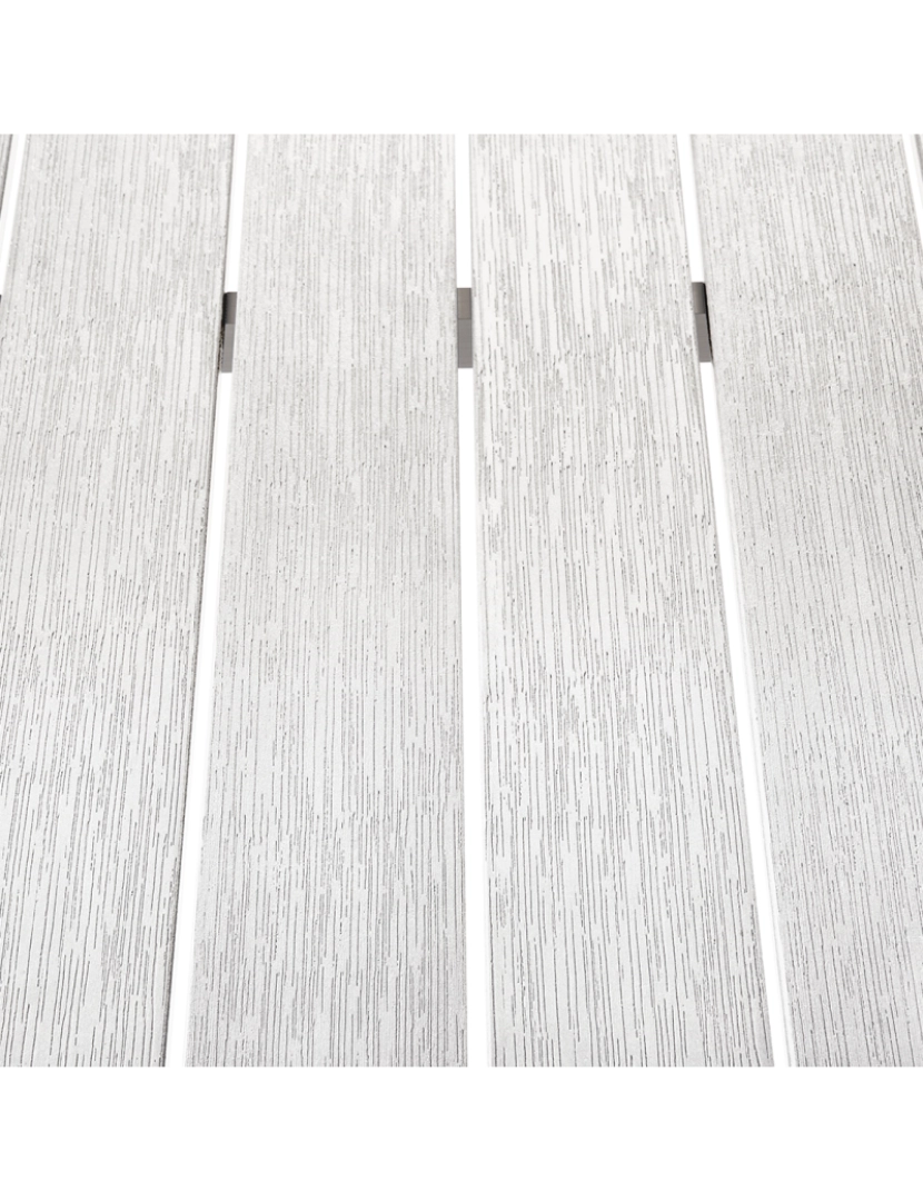 imagem de Mesa de jardim 180 x 90 cm Material sintético Branco VERNIO5