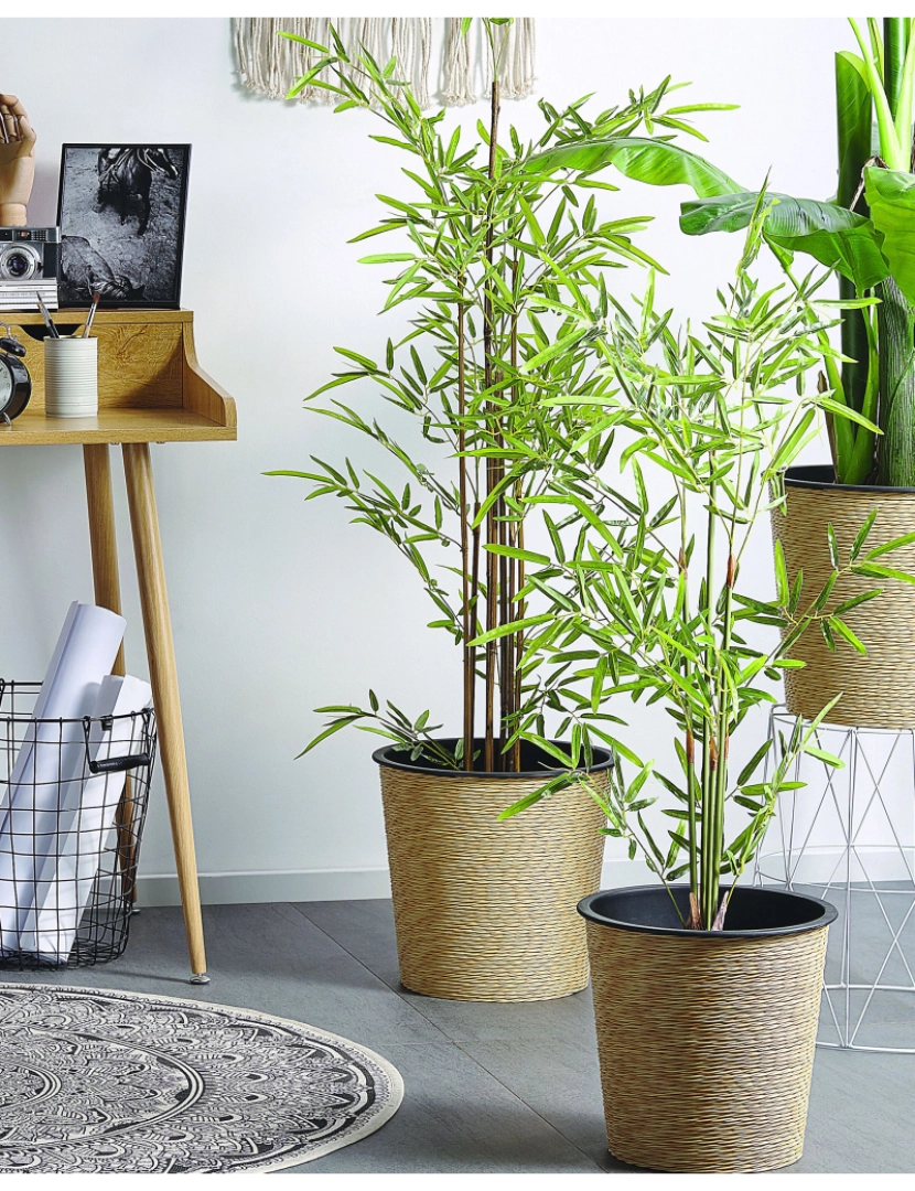 Beliani - Planta artificial em vaso 160 cm BAMBUSA VULGARIS