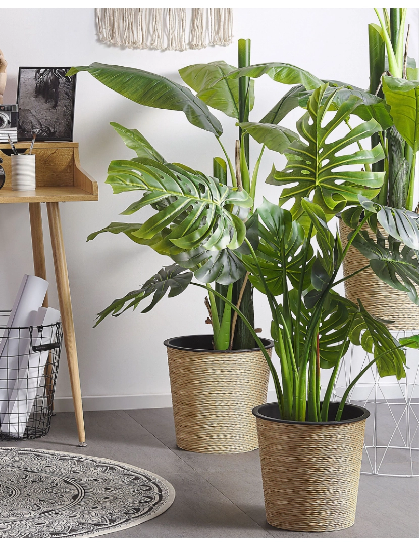 Beliani - Planta artificial em vaso 113 cm MONSTERA PLANT