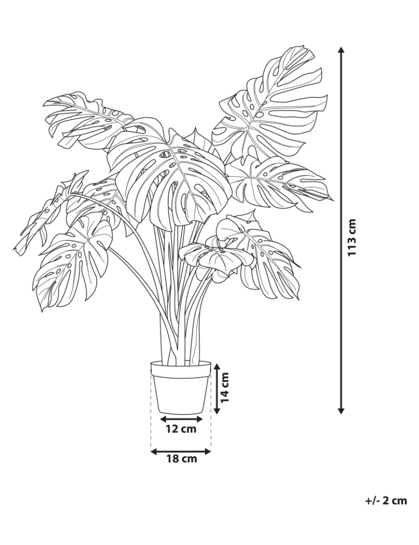 imagem de Planta artificial em vaso 113 cm MONSTERA PLANT3