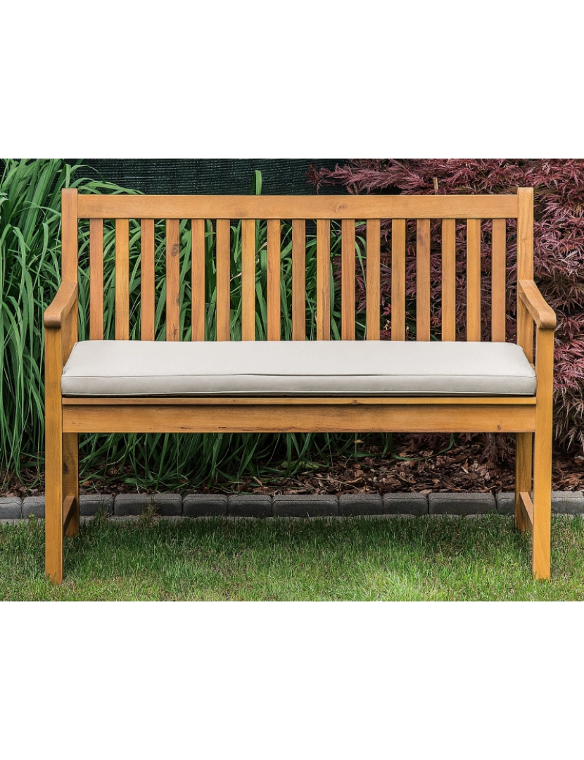 Beliani - Almofada para banco de jardim taupe 112 x 54 x 5 cm VIVARA