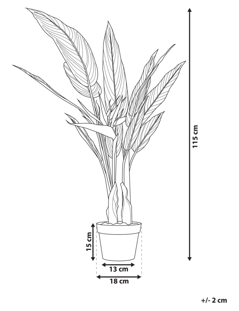 imagem de Planta artificial em vaso 115 cm STRELITZIA TREE3