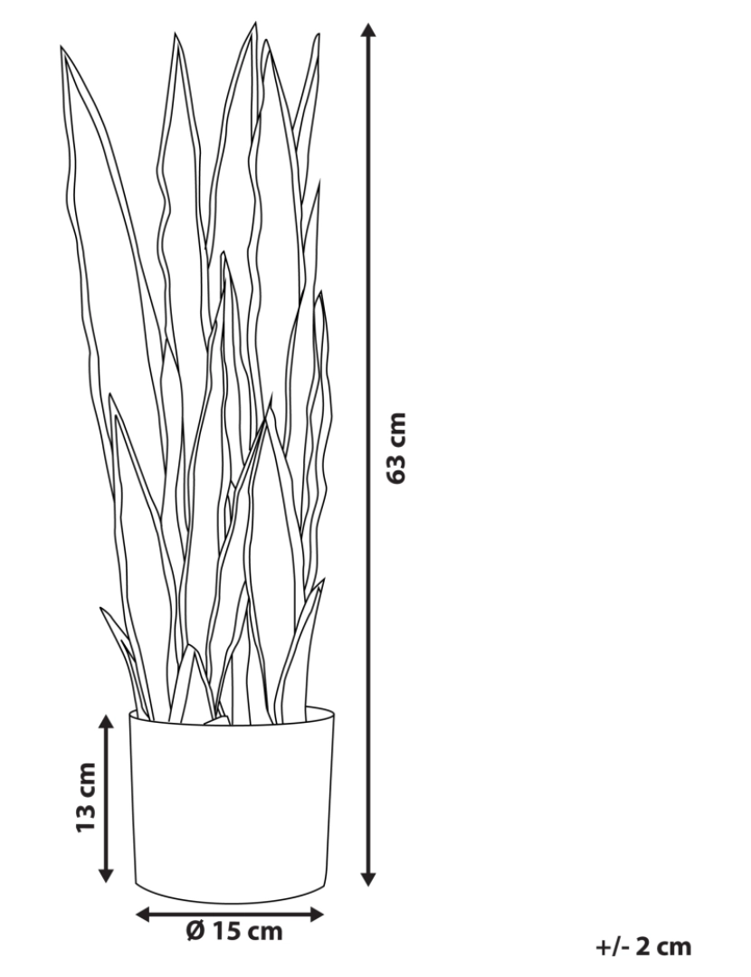 imagem de Planta artificial em vaso 63 cm SNAKE PLANT3