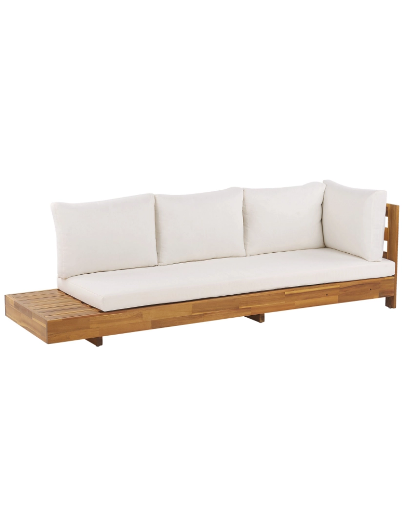 imagem de Conjunto lounge Esquerdo Madeira de acácia Branco creme MARETTIMO10