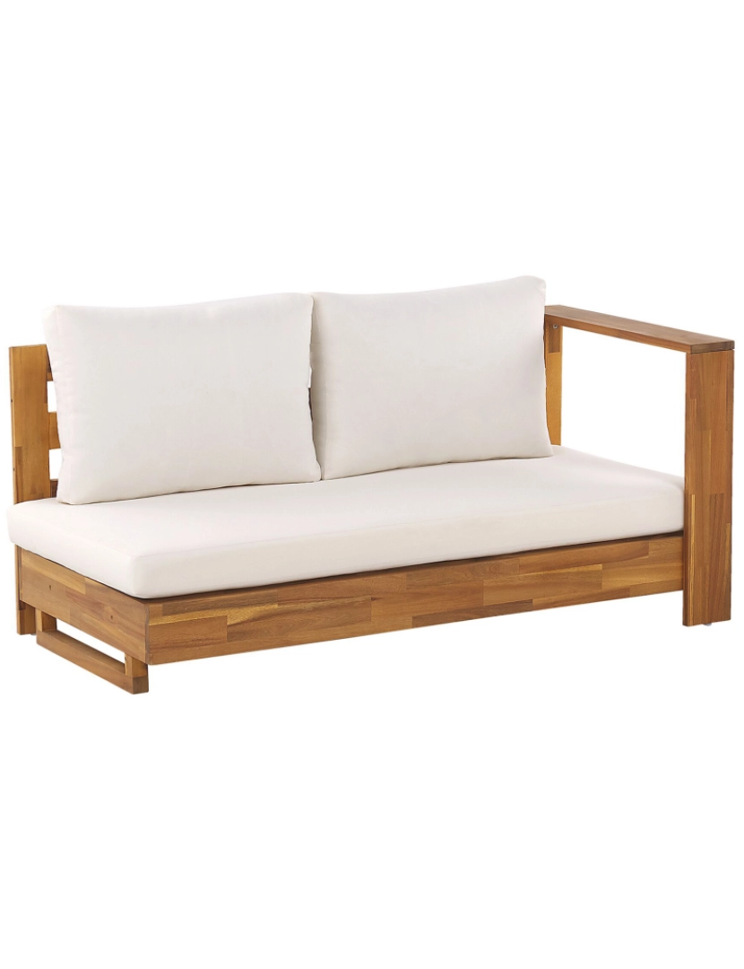 imagem de Conjunto lounge Esquerdo Madeira de acácia Branco creme MARETTIMO7