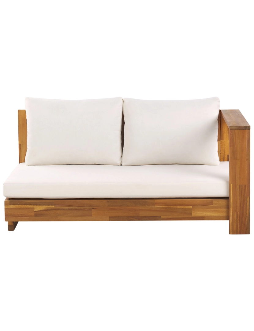 imagem de Conjunto lounge Esquerdo Madeira de acácia Branco creme MARETTIMO8