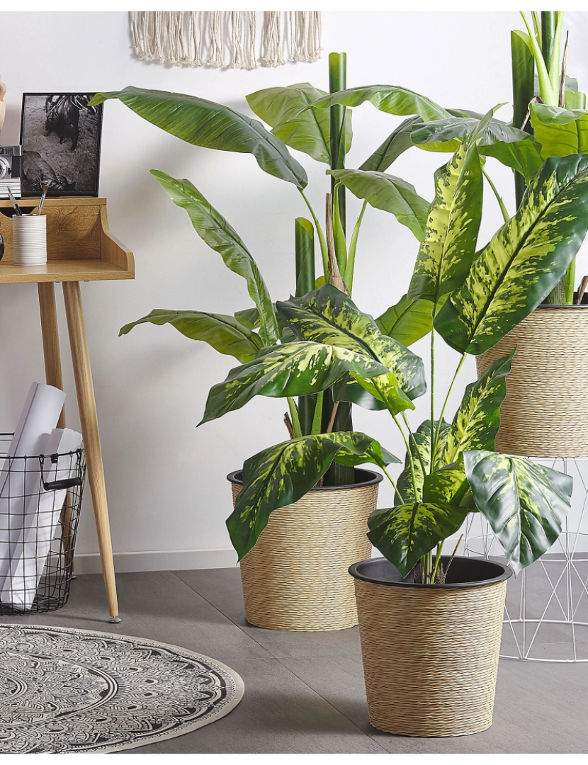 Beliani - Planta artificial em vaso 122 cm DIEFFENBACHIA