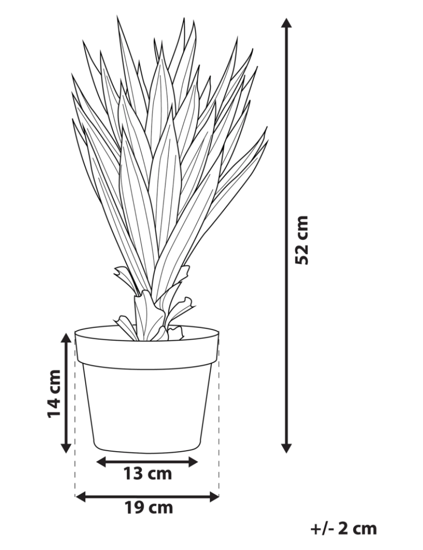 imagem de Planta artificial em vaso 52 cm YUCCA3