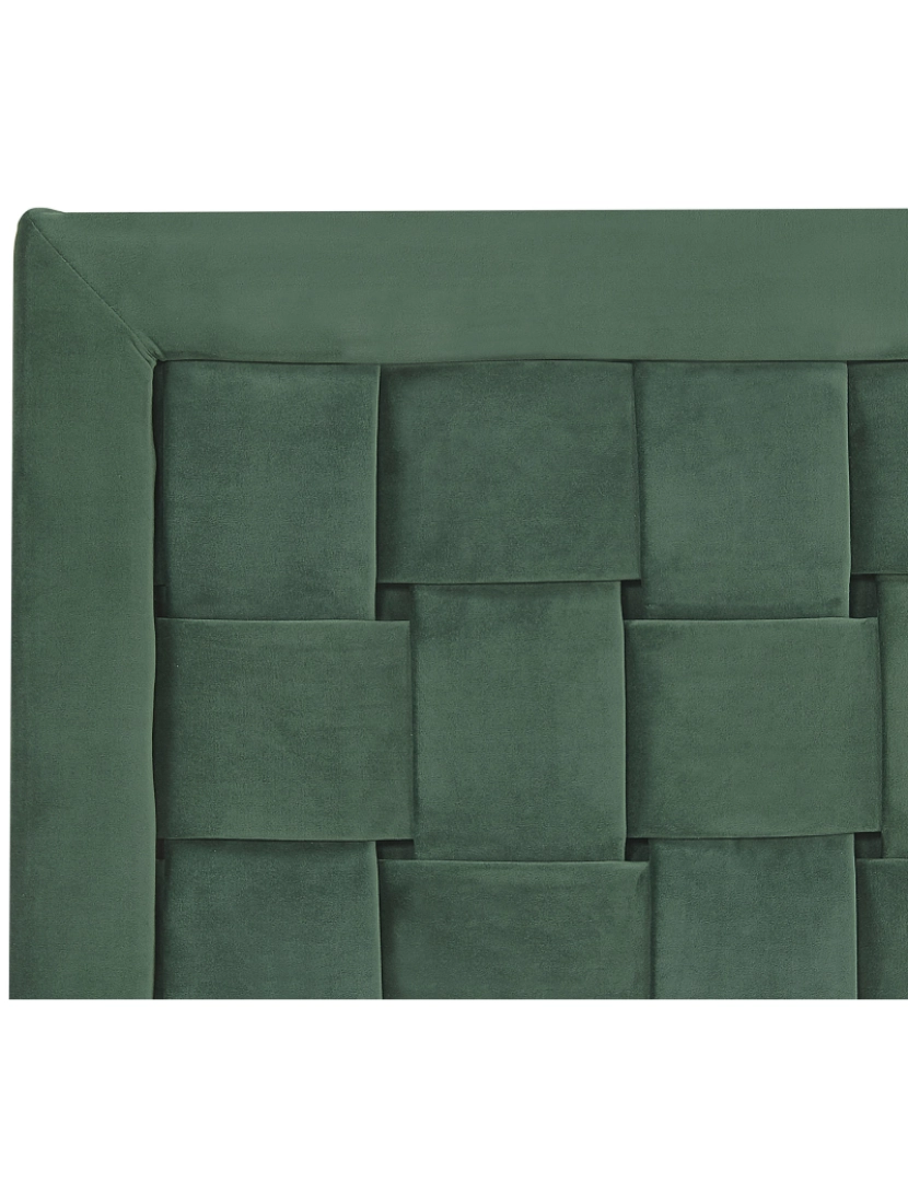 imagem de Cama de casal em veludo verde escuro 180 x 200 cm LIMOUX7