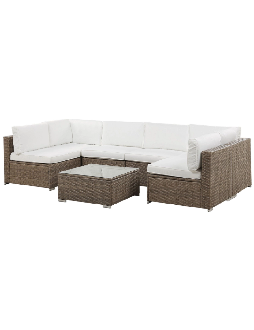 imagem de Conjunto lounge Ratan sintético Branco BELVEDERE4