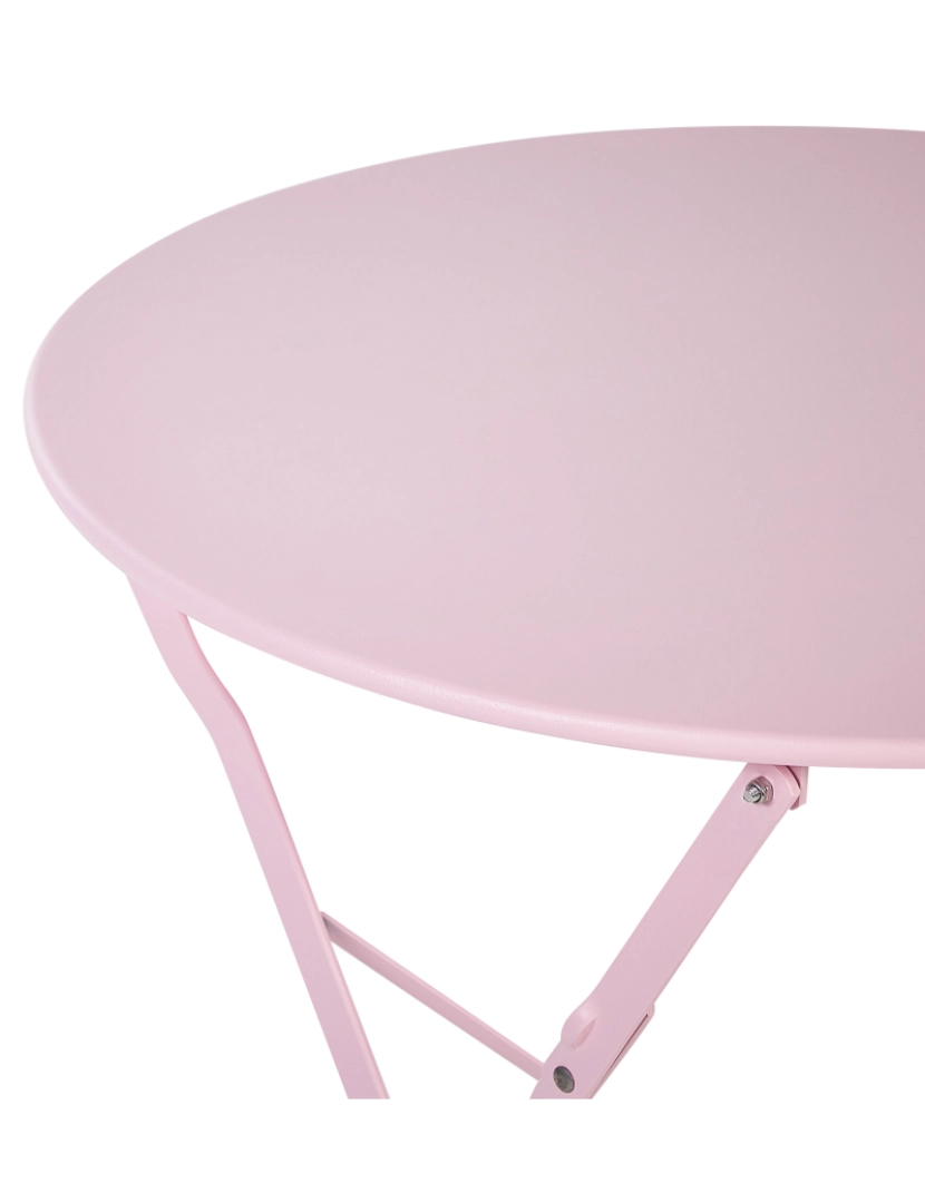 imagem de Conjunto de mesa e cadeiras Metal Rosa pastel FIORI8