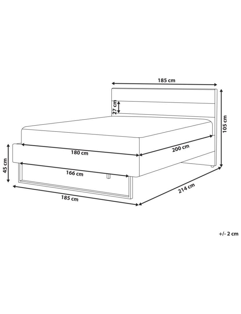 imagem de Cama de casal em veludo verde 180 x 200 cm BELLOU3