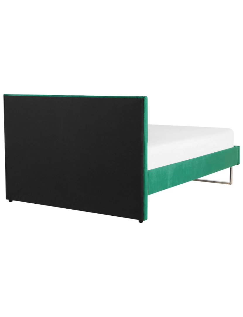 imagem de Cama de casal em veludo verde 180 x 200 cm BELLOU6