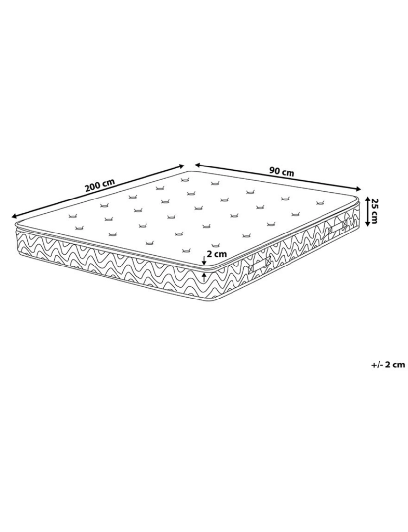 imagem de Colchão de molas 90 x 200 cm Intermédio (H2) LUXUS2