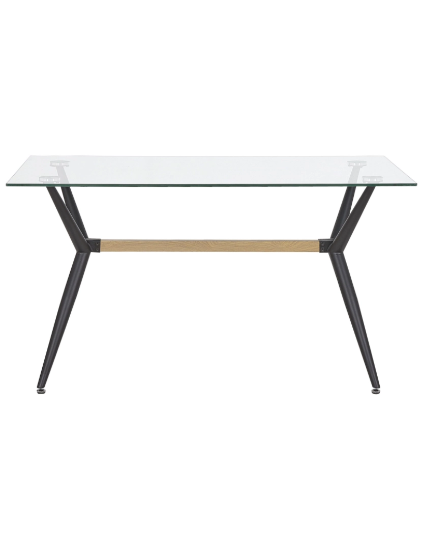 imagem de Mesa de jantar em vidro preto 140 x 80 cm SACRAMENTO4