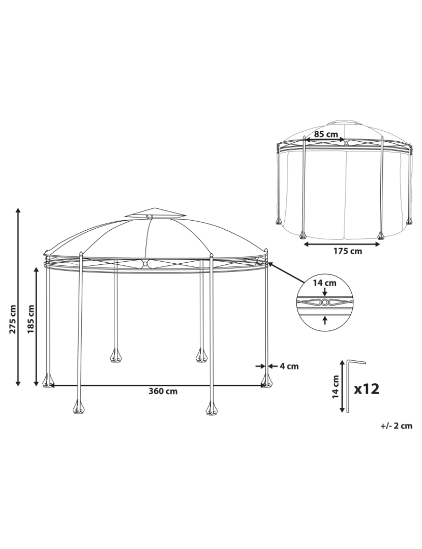 imagem de Pérgola de Jardim Creme SAFARA2