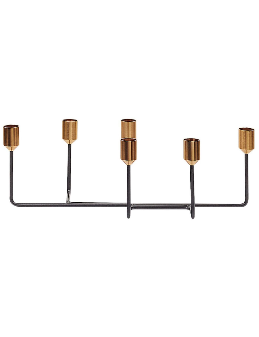 imagem de Candelabro em metal preto e dourado 12 cm BANGKA4