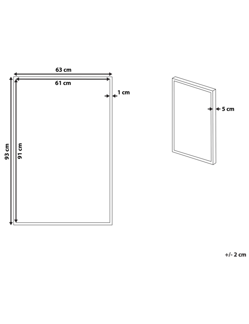 imagem de Quadro decorativo com moldura preta 63 x 93 cm GALEATA2