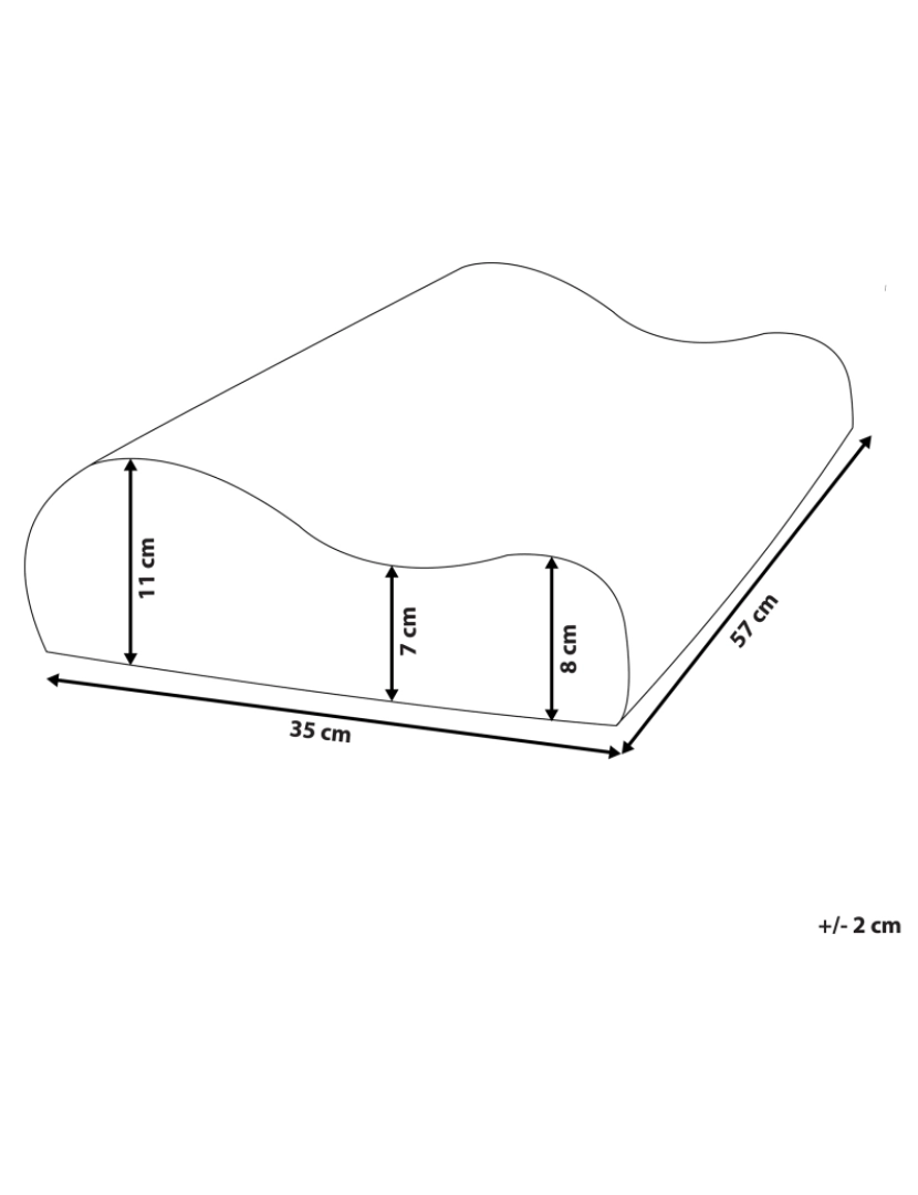 imagem de Almofada em espuma de memória 57 x 35 cm AMNE3