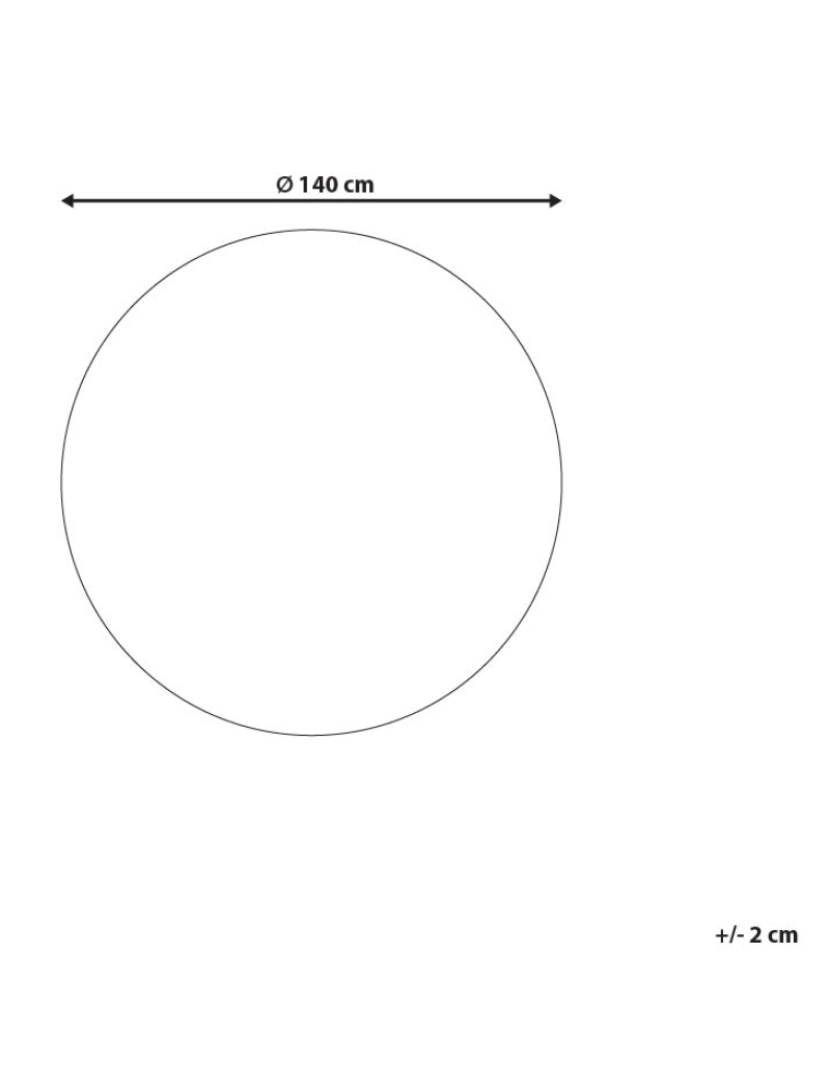 imagem de Tapete redondo em pele genuína castanha e creme ⌀ 140 cm DUTLAR3