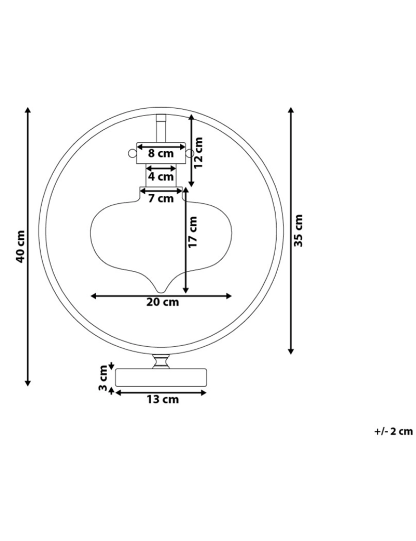 imagem de Candeeiro de mesa dourado e preto 40 cm SEVERN3