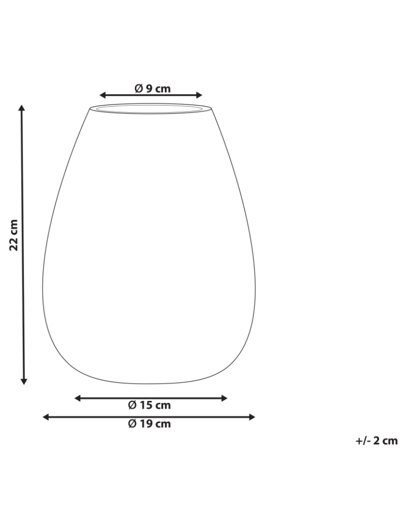 imagem de Vidro Jarro de flores 22 cm Creme LIKOPORIA2