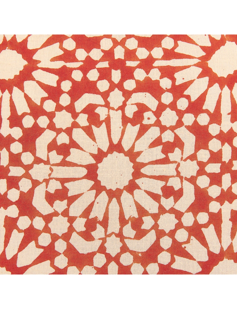 imagem de Almofada decorativa Impressão em bloco Algodão Vermelho CEIBA 45 x 45 cm5