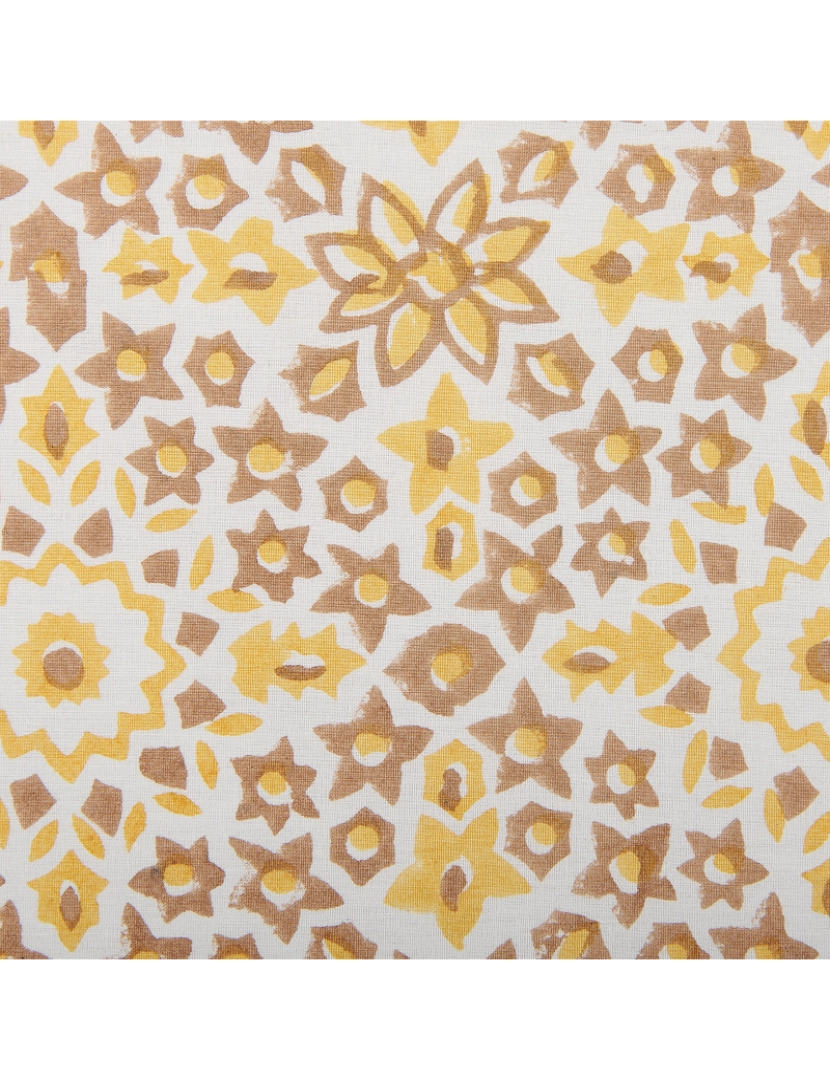 imagem de Almofada decorativa Impressão em bloco Algodão Amarelo LYCROIS 45 x 45 cm6