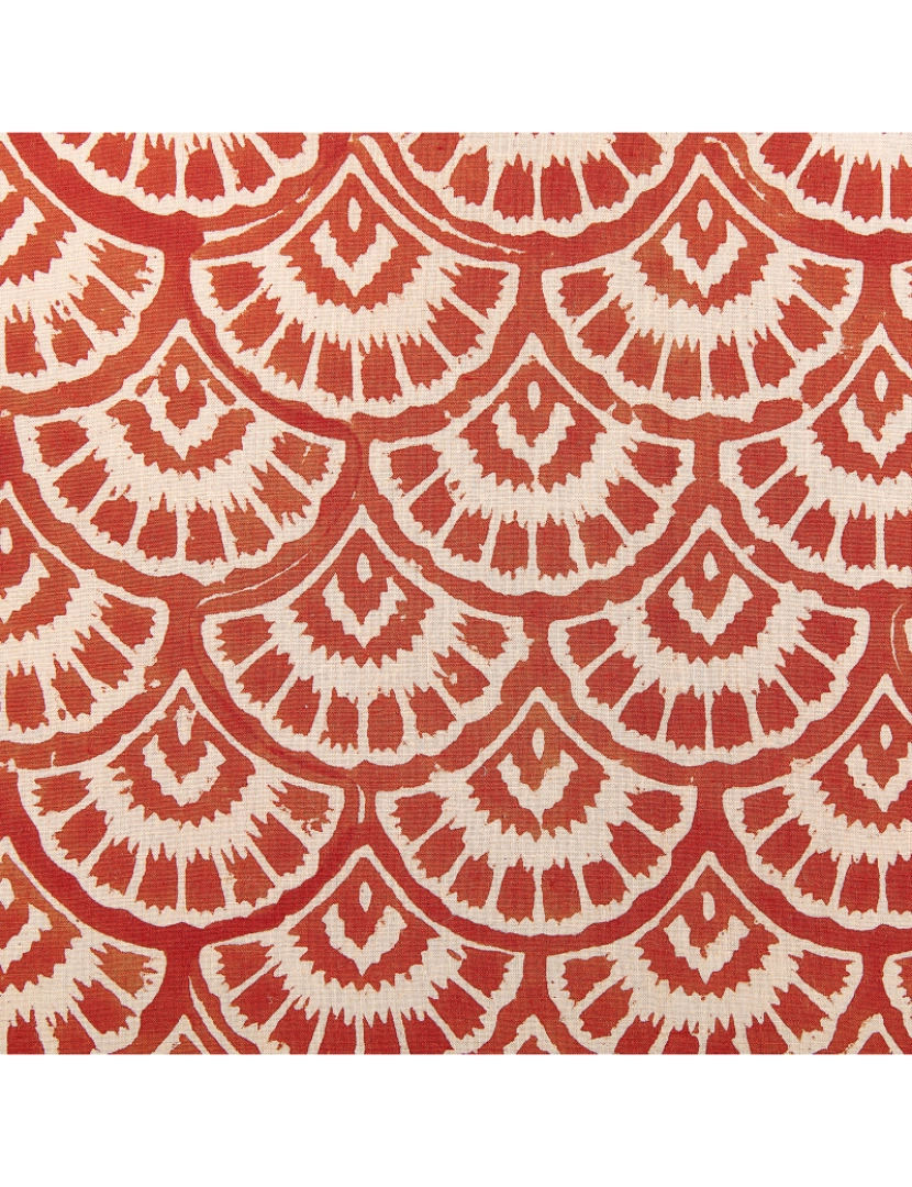 imagem de Almofada decorativa Impressão em bloco Algodão Vermelho RHUS 45 x 45 cm6