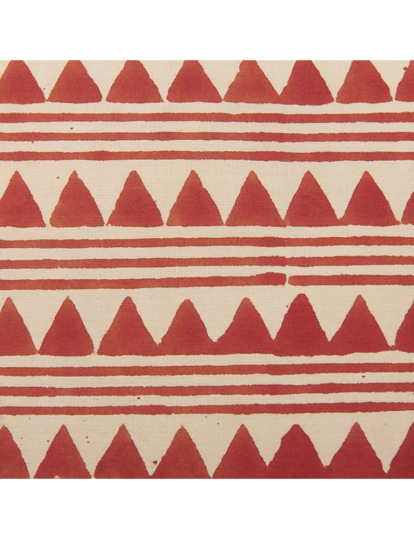 imagem de Conjunto de 2 almofadas Impressão em bloco Algodão Vermelho DEGLUPTA 45 x 45 cm6