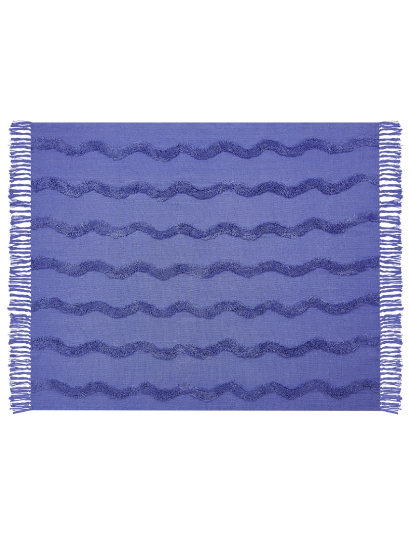 imagem de Manta decorativa em algodão roxo 125 x 150 cm KHARI4