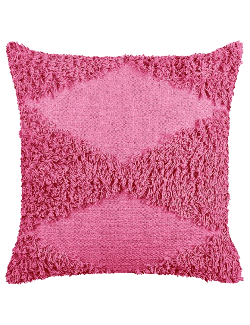 imagem de Conjunto de 2 almofadas Tufado Algodão Rosa RHOEO 45 x 45 cm4