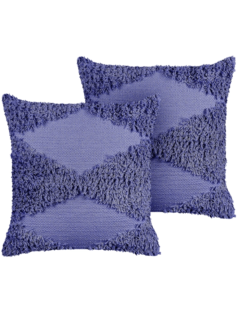 imagem de Conjunto de 2 almofadas Tufado Algodão Violeta RHOEO 45 x 45 cm2