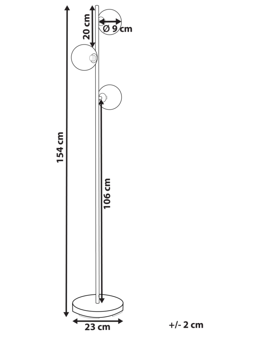 imagem de Candeeiro de pé prateado 154 cm RAMIS3