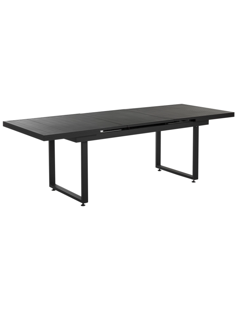 imagem de Mesa de jardim 180/240 x 90 cm Metal Preto VALCANETTO2