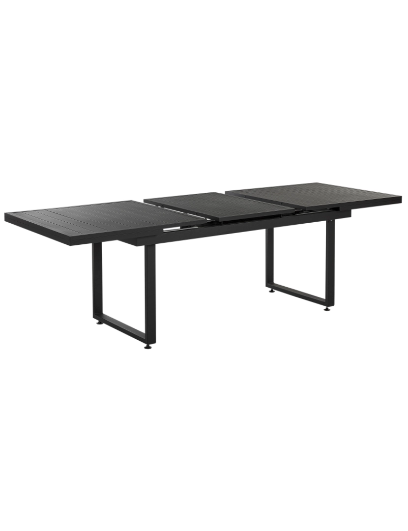 imagem de Mesa de jardim 180/240 x 90 cm Metal Preto VALCANETTO4