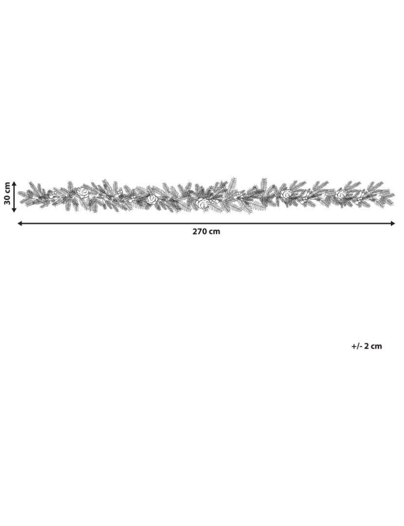 imagem de Guirlanda com efeito de neve e iluminação LED 270 cm WHITEHORN2