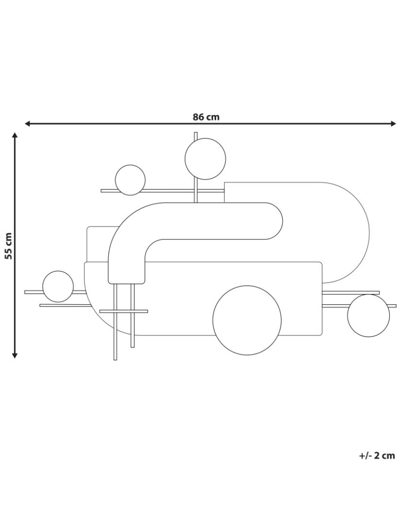 imagem de Decoração de parede preta e dourada LUTETIUM2