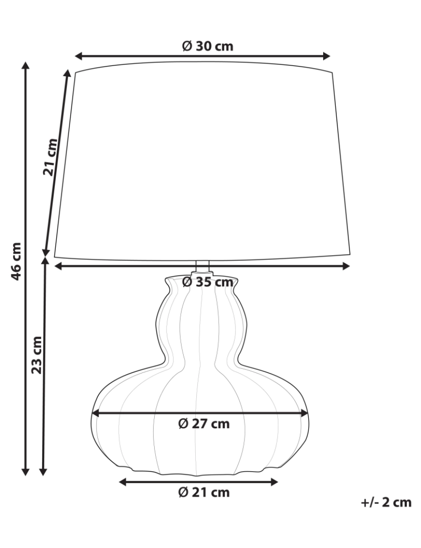 imagem de Candeeiro de mesa em cerâmica creme MALABUKA3