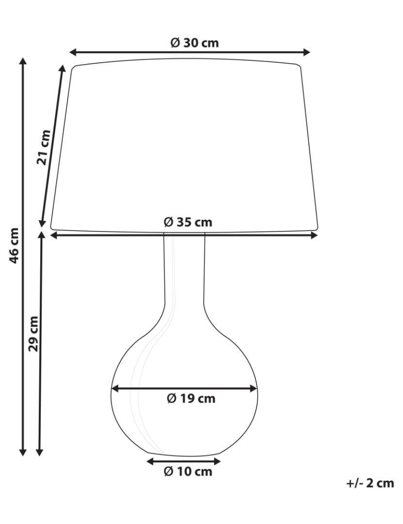 imagem de Candeeiro de mesa em cerâmica branca SOCO3