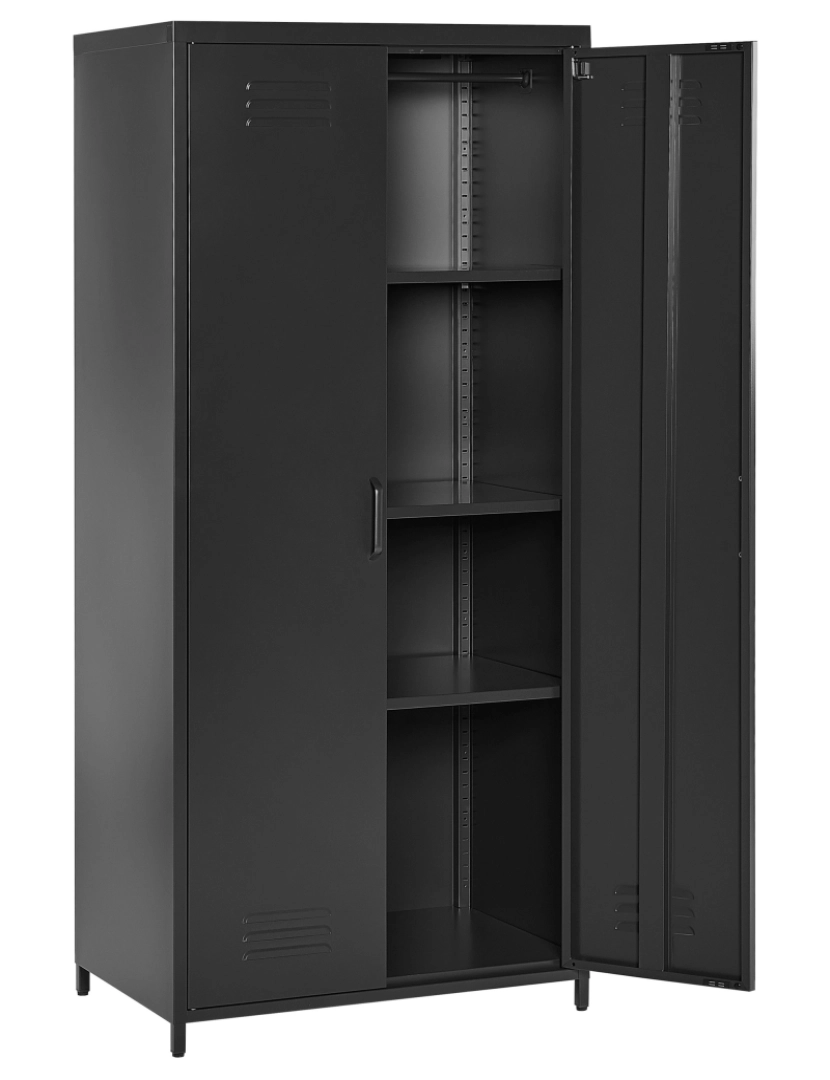 imagem de Armário de metal preto com 2 portas 171 cm VARNA10