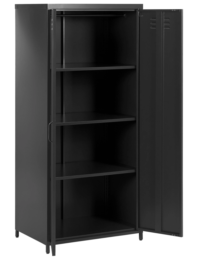 imagem de Armário de metal preto com 2 portas 171 cm VARNA4