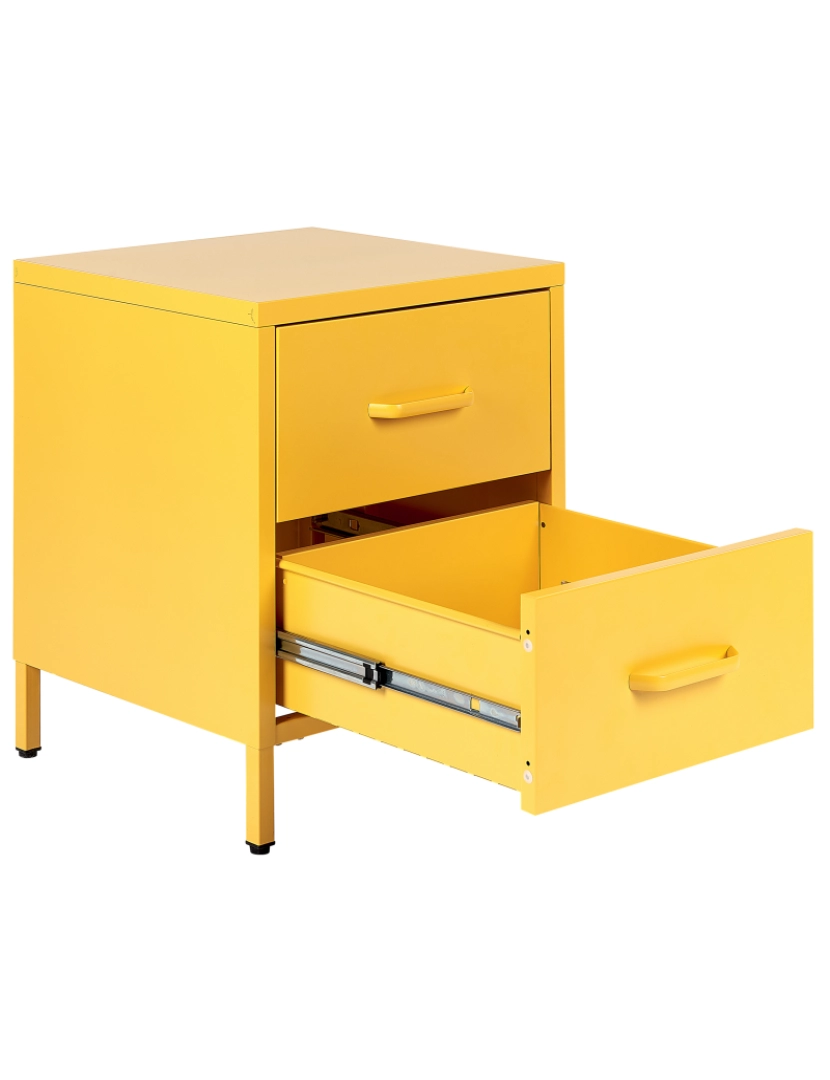 imagem de Mesa de cabeceira com 2 gavetas Amarelo MALAVI4